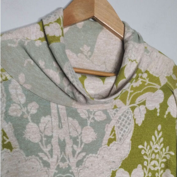 Saturday/Sunday by Anthropologie Cowl Neck Floral Sweater Dress Small NWT - Picture 4 of 8